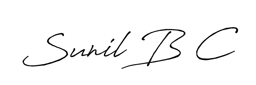 Sunil B C stylish signature style. Best Handwritten Sign (Antro_Vectra_Bolder) for my name. Handwritten Signature Collection Ideas for my name Sunil B C. Sunil B C signature style 7 images and pictures png