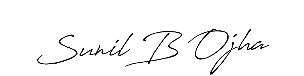 You should practise on your own different ways (Antro_Vectra_Bolder) to write your name (Sunil B Ojha) in signature. don't let someone else do it for you. Sunil B Ojha signature style 7 images and pictures png