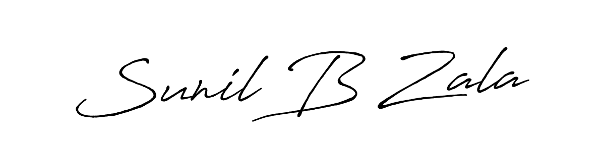 Create a beautiful signature design for name Sunil B Zala. With this signature (Antro_Vectra_Bolder) fonts, you can make a handwritten signature for free. Sunil B Zala signature style 7 images and pictures png