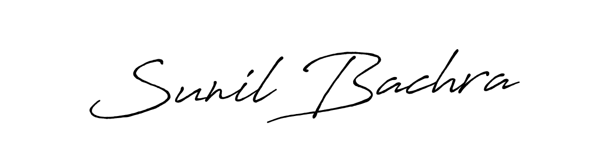 Make a beautiful signature design for name Sunil Bachra. With this signature (Antro_Vectra_Bolder) style, you can create a handwritten signature for free. Sunil Bachra signature style 7 images and pictures png