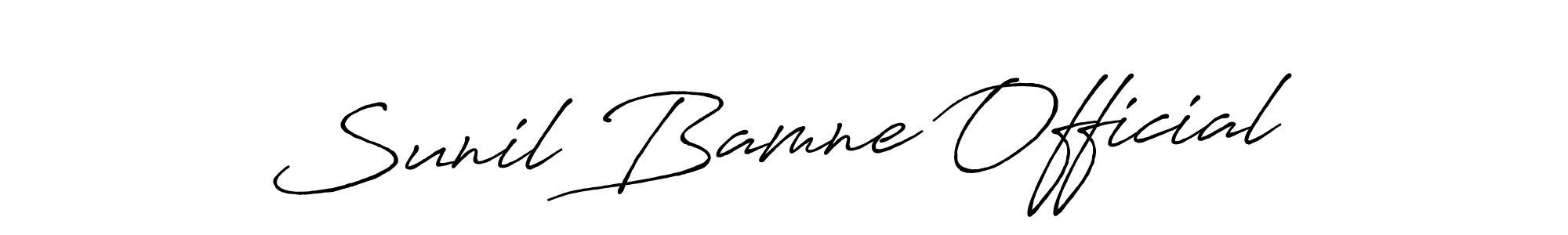 Sunil Bamne Official stylish signature style. Best Handwritten Sign (Antro_Vectra_Bolder) for my name. Handwritten Signature Collection Ideas for my name Sunil Bamne Official. Sunil Bamne Official signature style 7 images and pictures png