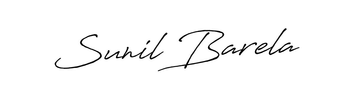 Design your own signature with our free online signature maker. With this signature software, you can create a handwritten (Antro_Vectra_Bolder) signature for name Sunil Barela. Sunil Barela signature style 7 images and pictures png