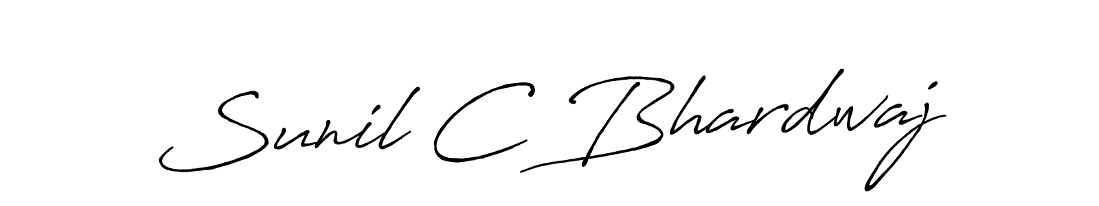 Also You can easily find your signature by using the search form. We will create Sunil C Bhardwaj name handwritten signature images for you free of cost using Antro_Vectra_Bolder sign style. Sunil C Bhardwaj signature style 7 images and pictures png