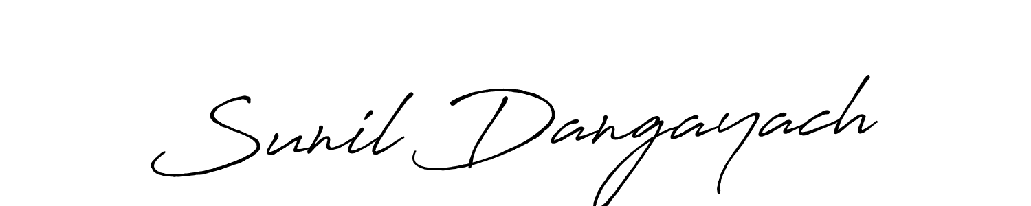 The best way (Antro_Vectra_Bolder) to make a short signature is to pick only two or three words in your name. The name Sunil Dangayach include a total of six letters. For converting this name. Sunil Dangayach signature style 7 images and pictures png