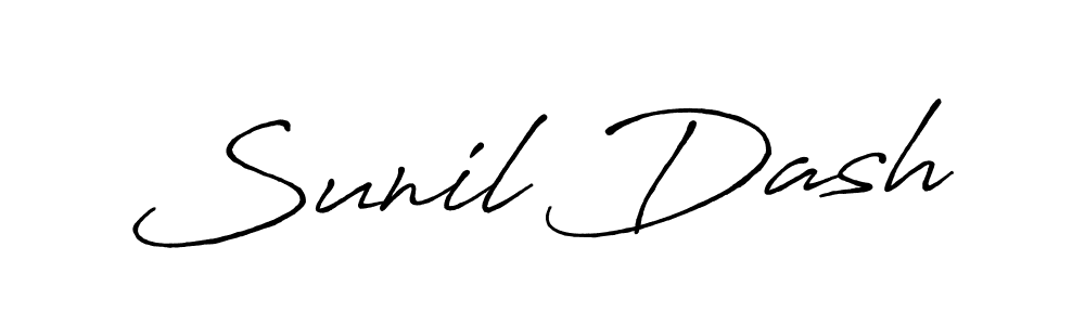 How to make Sunil Dash name signature. Use Antro_Vectra_Bolder style for creating short signs online. This is the latest handwritten sign. Sunil Dash signature style 7 images and pictures png