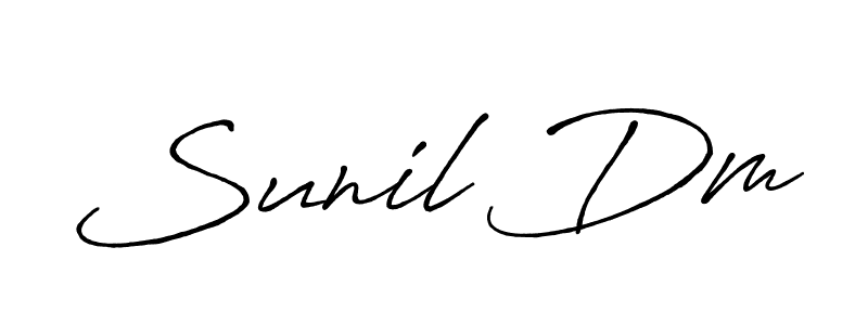 It looks lik you need a new signature style for name Sunil Dm. Design unique handwritten (Antro_Vectra_Bolder) signature with our free signature maker in just a few clicks. Sunil Dm signature style 7 images and pictures png