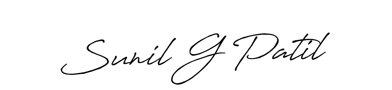 if you are searching for the best signature style for your name Sunil G Patil. so please give up your signature search. here we have designed multiple signature styles  using Antro_Vectra_Bolder. Sunil G Patil signature style 7 images and pictures png
