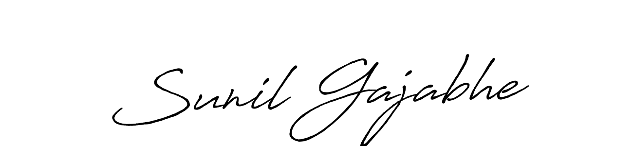 The best way (Antro_Vectra_Bolder) to make a short signature is to pick only two or three words in your name. The name Sunil Gajabhe include a total of six letters. For converting this name. Sunil Gajabhe signature style 7 images and pictures png