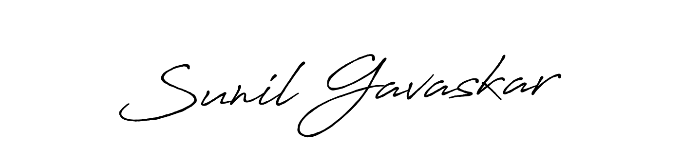 How to make Sunil Gavaskar name signature. Use Antro_Vectra_Bolder style for creating short signs online. This is the latest handwritten sign. Sunil Gavaskar signature style 7 images and pictures png