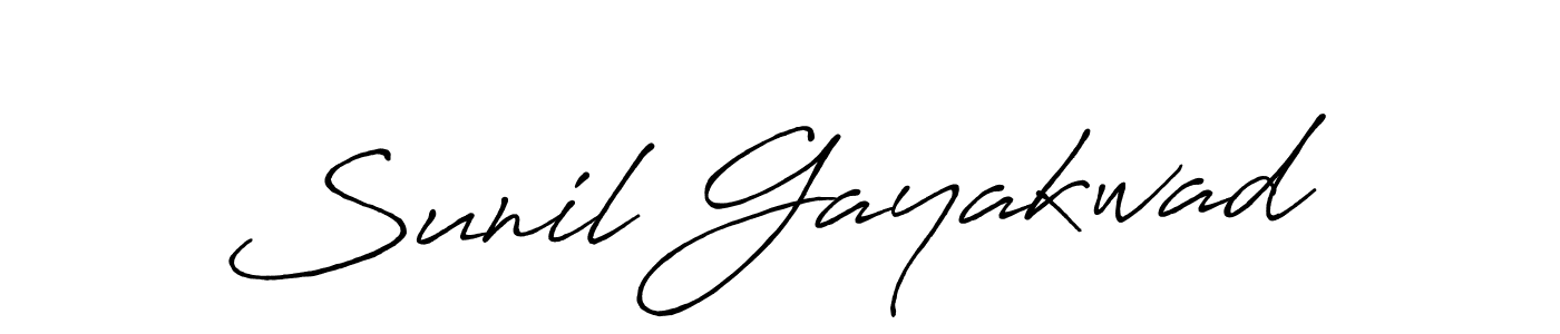 Sunil Gayakwad stylish signature style. Best Handwritten Sign (Antro_Vectra_Bolder) for my name. Handwritten Signature Collection Ideas for my name Sunil Gayakwad. Sunil Gayakwad signature style 7 images and pictures png