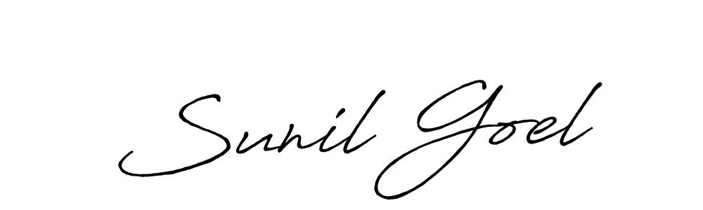 Create a beautiful signature design for name Sunil Goel. With this signature (Antro_Vectra_Bolder) fonts, you can make a handwritten signature for free. Sunil Goel signature style 7 images and pictures png