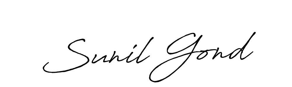 Create a beautiful signature design for name Sunil Gond. With this signature (Antro_Vectra_Bolder) fonts, you can make a handwritten signature for free. Sunil Gond signature style 7 images and pictures png