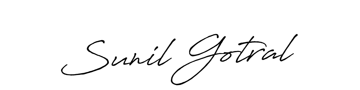 You should practise on your own different ways (Antro_Vectra_Bolder) to write your name (Sunil Gotral) in signature. don't let someone else do it for you. Sunil Gotral signature style 7 images and pictures png