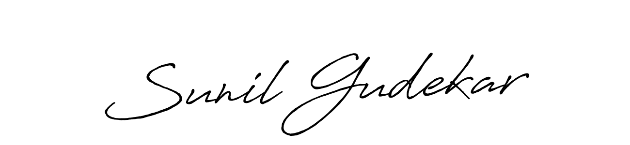 Make a beautiful signature design for name Sunil Gudekar. With this signature (Antro_Vectra_Bolder) style, you can create a handwritten signature for free. Sunil Gudekar signature style 7 images and pictures png