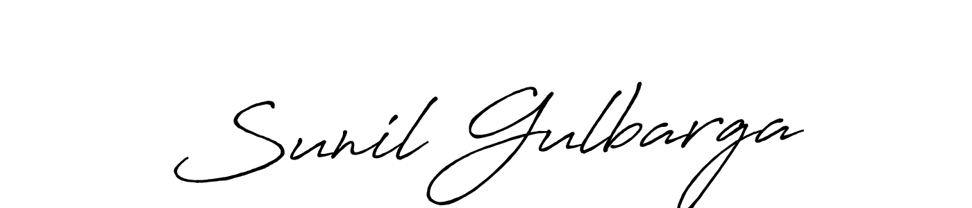 Sunil Gulbarga stylish signature style. Best Handwritten Sign (Antro_Vectra_Bolder) for my name. Handwritten Signature Collection Ideas for my name Sunil Gulbarga. Sunil Gulbarga signature style 7 images and pictures png