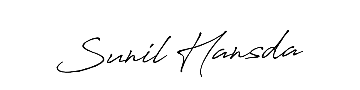 Design your own signature with our free online signature maker. With this signature software, you can create a handwritten (Antro_Vectra_Bolder) signature for name Sunil Hansda. Sunil Hansda signature style 7 images and pictures png