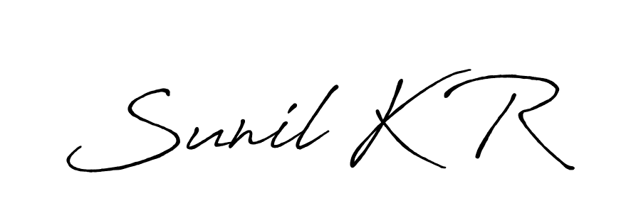 Similarly Antro_Vectra_Bolder is the best handwritten signature design. Signature creator online .You can use it as an online autograph creator for name Sunil K R. Sunil K R signature style 7 images and pictures png