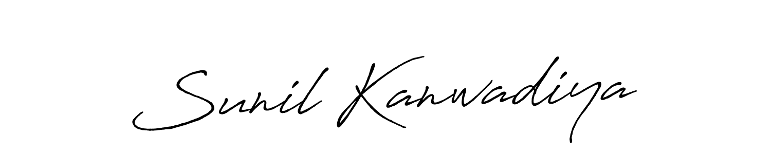 This is the best signature style for the Sunil Kanwadiya name. Also you like these signature font (Antro_Vectra_Bolder). Mix name signature. Sunil Kanwadiya signature style 7 images and pictures png