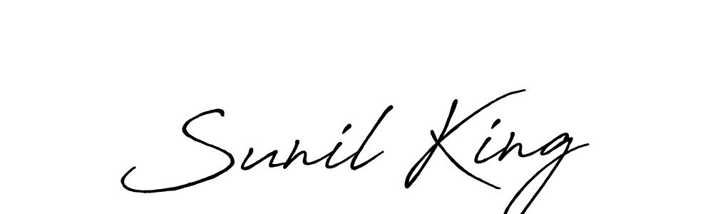 Use a signature maker to create a handwritten signature online. With this signature software, you can design (Antro_Vectra_Bolder) your own signature for name Sunil King. Sunil King signature style 7 images and pictures png