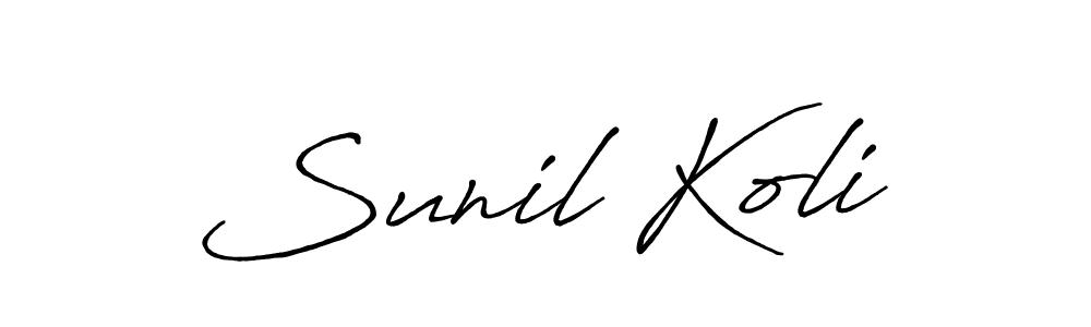 Also You can easily find your signature by using the search form. We will create Sunil Koli name handwritten signature images for you free of cost using Antro_Vectra_Bolder sign style. Sunil Koli signature style 7 images and pictures png