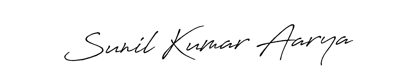 Use a signature maker to create a handwritten signature online. With this signature software, you can design (Antro_Vectra_Bolder) your own signature for name Sunil Kumar Aarya. Sunil Kumar Aarya signature style 7 images and pictures png