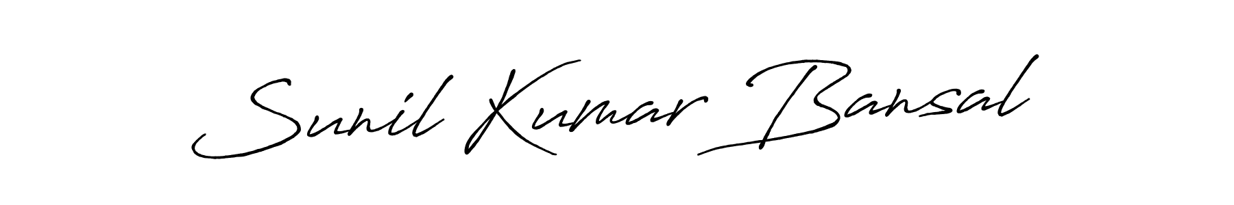 Use a signature maker to create a handwritten signature online. With this signature software, you can design (Antro_Vectra_Bolder) your own signature for name Sunil Kumar Bansal. Sunil Kumar Bansal signature style 7 images and pictures png