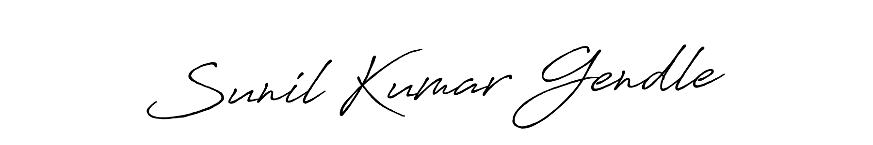 How to make Sunil Kumar Gendle signature? Antro_Vectra_Bolder is a professional autograph style. Create handwritten signature for Sunil Kumar Gendle name. Sunil Kumar Gendle signature style 7 images and pictures png