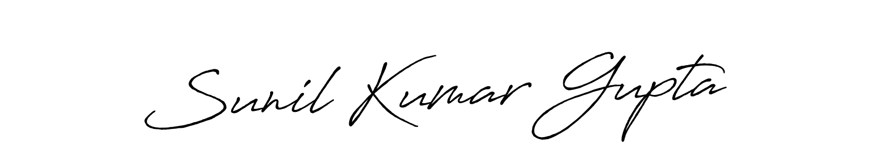 Sunil Kumar Gupta stylish signature style. Best Handwritten Sign (Antro_Vectra_Bolder) for my name. Handwritten Signature Collection Ideas for my name Sunil Kumar Gupta. Sunil Kumar Gupta signature style 7 images and pictures png