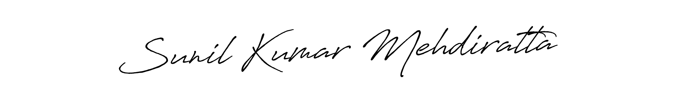 The best way (Antro_Vectra_Bolder) to make a short signature is to pick only two or three words in your name. The name Sunil Kumar Mehdiratta include a total of six letters. For converting this name. Sunil Kumar Mehdiratta signature style 7 images and pictures png