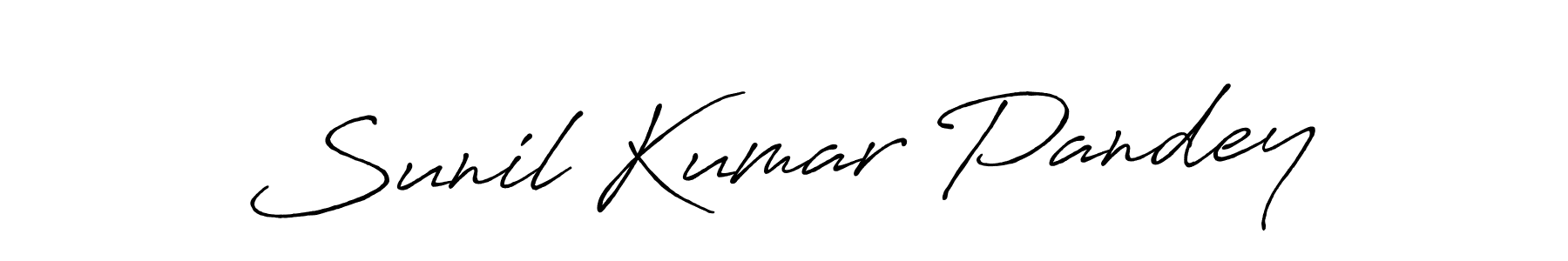How to make Sunil Kumar Pandey signature? Antro_Vectra_Bolder is a professional autograph style. Create handwritten signature for Sunil Kumar Pandey name. Sunil Kumar Pandey signature style 7 images and pictures png