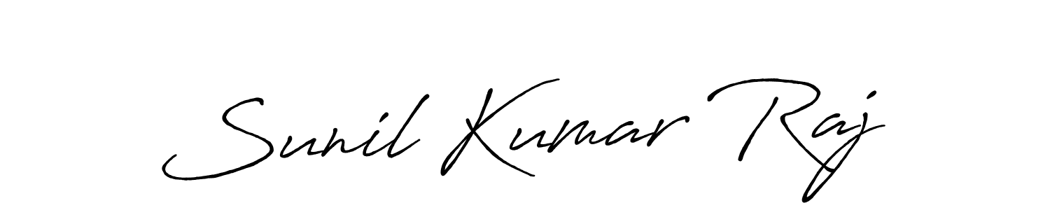 Make a beautiful signature design for name Sunil Kumar Raj. With this signature (Antro_Vectra_Bolder) style, you can create a handwritten signature for free. Sunil Kumar Raj signature style 7 images and pictures png