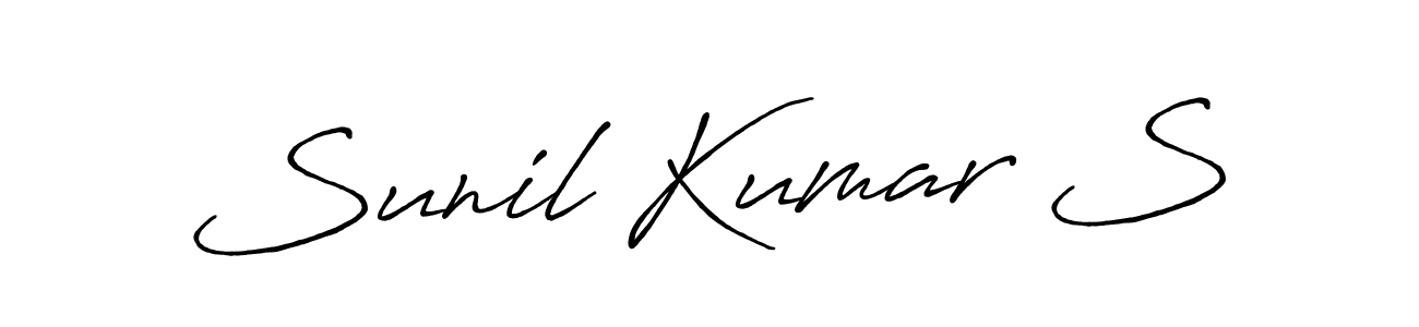 How to Draw Sunil Kumar S signature style? Antro_Vectra_Bolder is a latest design signature styles for name Sunil Kumar S. Sunil Kumar S signature style 7 images and pictures png