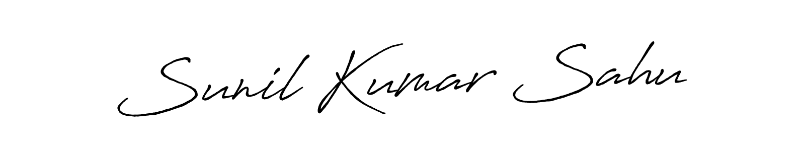 Use a signature maker to create a handwritten signature online. With this signature software, you can design (Antro_Vectra_Bolder) your own signature for name Sunil Kumar Sahu. Sunil Kumar Sahu signature style 7 images and pictures png