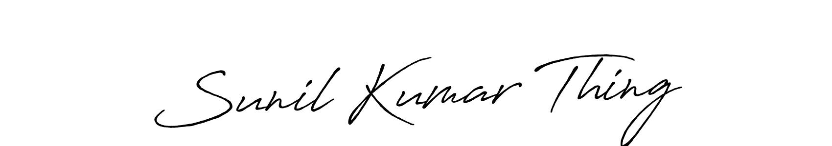 Make a beautiful signature design for name Sunil Kumar Thing. With this signature (Antro_Vectra_Bolder) style, you can create a handwritten signature for free. Sunil Kumar Thing signature style 7 images and pictures png