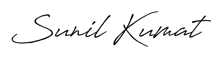 Generate high-definition signature styles for Sunil Kumat. The Antro_Vectra_Bolder typeface ensures crisp legibility and sophisticated design. Sunil Kumat signature style 7 images and pictures png