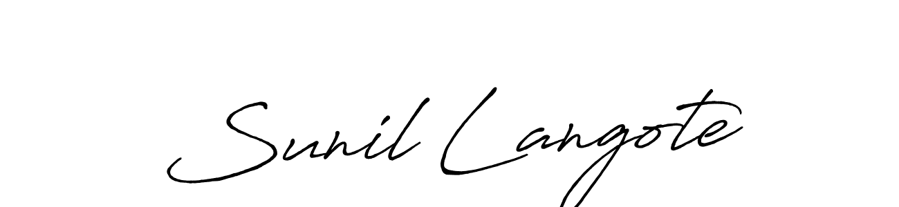 Make a short Sunil Langote signature style. Manage your documents anywhere anytime using Antro_Vectra_Bolder. Create and add eSignatures, submit forms, share and send files easily. Sunil Langote signature style 7 images and pictures png
