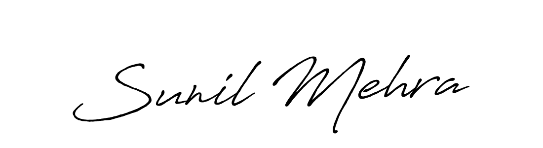 Create a beautiful signature design for name Sunil Mehra. With this signature (Antro_Vectra_Bolder) fonts, you can make a handwritten signature for free. Sunil Mehra signature style 7 images and pictures png