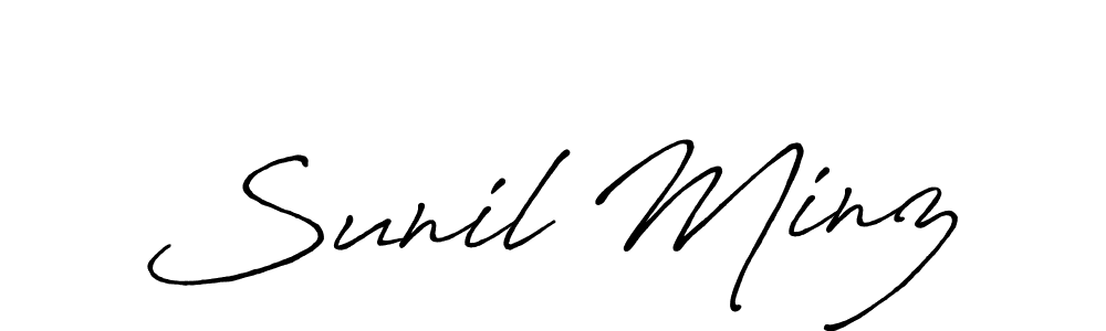 How to make Sunil Minz signature? Antro_Vectra_Bolder is a professional autograph style. Create handwritten signature for Sunil Minz name. Sunil Minz signature style 7 images and pictures png