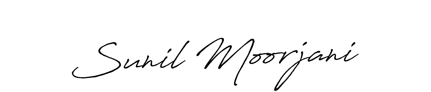 Sunil Moorjani stylish signature style. Best Handwritten Sign (Antro_Vectra_Bolder) for my name. Handwritten Signature Collection Ideas for my name Sunil Moorjani. Sunil Moorjani signature style 7 images and pictures png