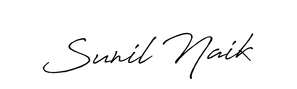 How to make Sunil Naik signature? Antro_Vectra_Bolder is a professional autograph style. Create handwritten signature for Sunil Naik name. Sunil Naik signature style 7 images and pictures png