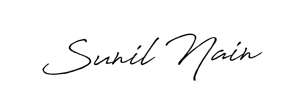 Also You can easily find your signature by using the search form. We will create Sunil Nain name handwritten signature images for you free of cost using Antro_Vectra_Bolder sign style. Sunil Nain signature style 7 images and pictures png