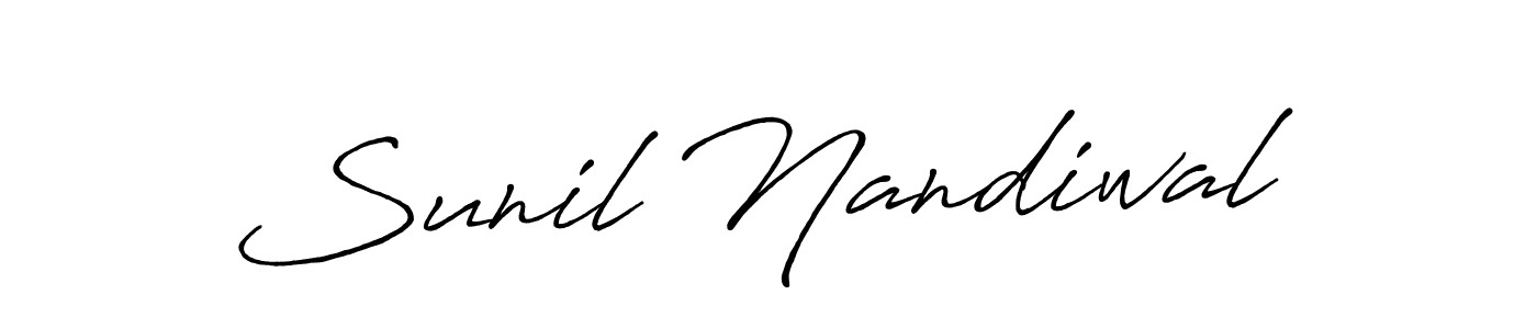 Use a signature maker to create a handwritten signature online. With this signature software, you can design (Antro_Vectra_Bolder) your own signature for name Sunil Nandiwal. Sunil Nandiwal signature style 7 images and pictures png