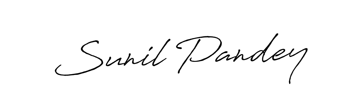 Use a signature maker to create a handwritten signature online. With this signature software, you can design (Antro_Vectra_Bolder) your own signature for name Sunil Pandey. Sunil Pandey signature style 7 images and pictures png