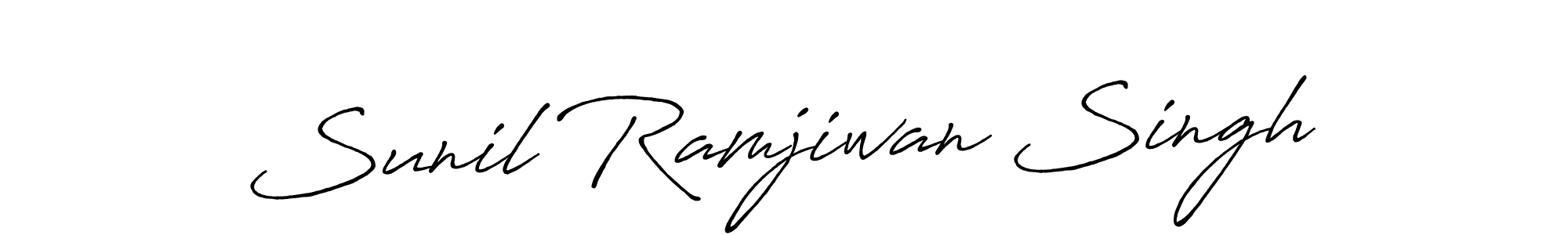 You should practise on your own different ways (Antro_Vectra_Bolder) to write your name (Sunil Ramjiwan Singh) in signature. don't let someone else do it for you. Sunil Ramjiwan Singh signature style 7 images and pictures png