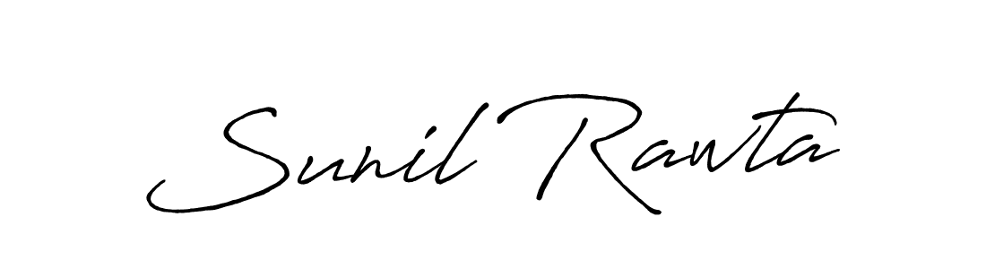 How to make Sunil Rawta name signature. Use Antro_Vectra_Bolder style for creating short signs online. This is the latest handwritten sign. Sunil Rawta signature style 7 images and pictures png