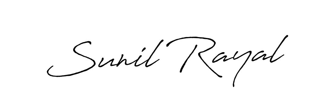Design your own signature with our free online signature maker. With this signature software, you can create a handwritten (Antro_Vectra_Bolder) signature for name Sunil Rayal. Sunil Rayal signature style 7 images and pictures png