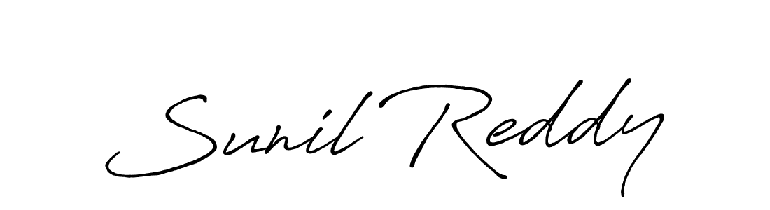 Sunil Reddy stylish signature style. Best Handwritten Sign (Antro_Vectra_Bolder) for my name. Handwritten Signature Collection Ideas for my name Sunil Reddy. Sunil Reddy signature style 7 images and pictures png