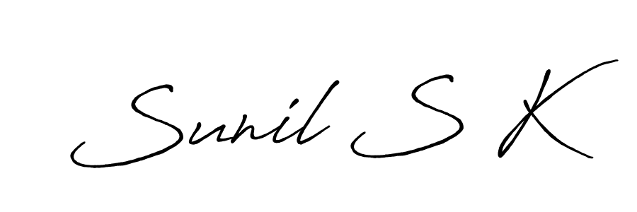 Best and Professional Signature Style for Sunil S K. Antro_Vectra_Bolder Best Signature Style Collection. Sunil S K signature style 7 images and pictures png