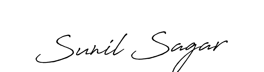 Create a beautiful signature design for name Sunil Sagar. With this signature (Antro_Vectra_Bolder) fonts, you can make a handwritten signature for free. Sunil Sagar signature style 7 images and pictures png