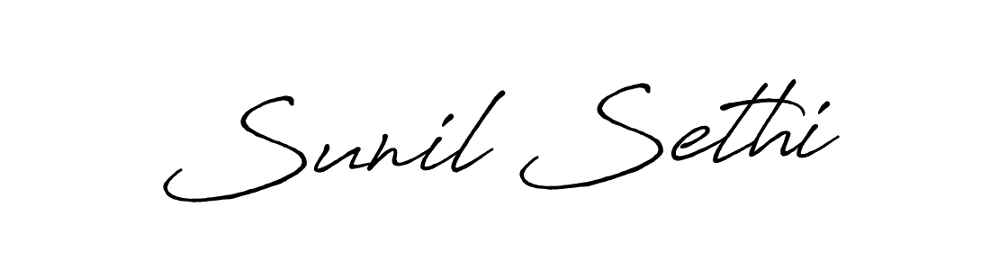 Also we have Sunil Sethi name is the best signature style. Create professional handwritten signature collection using Antro_Vectra_Bolder autograph style. Sunil Sethi signature style 7 images and pictures png